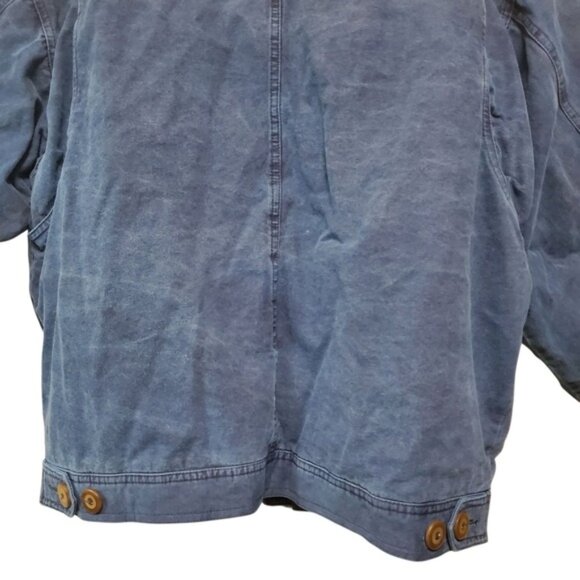 80s 90s Mint Vintage Eddie Bauer Barn Coat Down Fill Cotton Canvas M - Picture 4 of 13